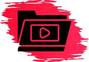 Video Folder Creative Icon Design vector