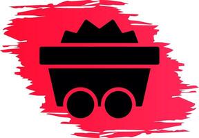 Mine Cart Creative Icon Design vector