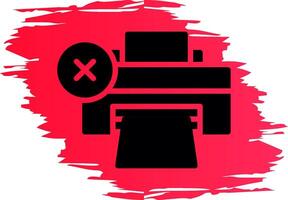 Printer Error Creative Icon Design vector