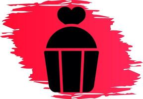 Valentines Cake Creative Icon Design vector