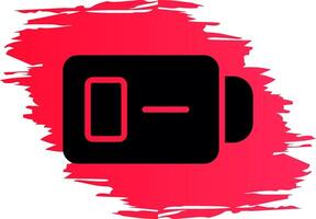 Low Battery Creative Icon Design vector