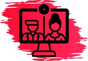 Online Interview Creative Icon Design vector