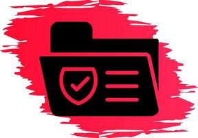 Secured Backup Creative Icon Design vector