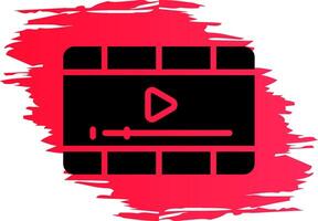 Video Player Creative Icon Design vector