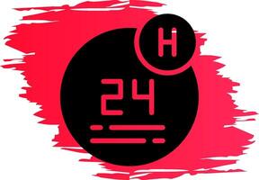 24 Hour Creative Icon Design vector