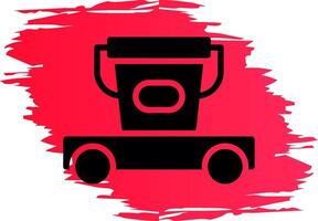 Cleaning Cart Creative Icon Design vector