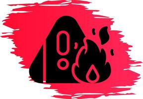 Fire Warning Creative Icon Design vector