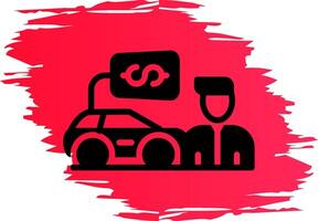 Car Salesman Creative Icon Design vector