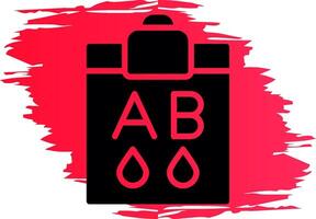 diseño de icono creativo de tipo de sangre ab vector