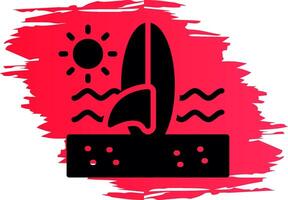 Surfboard Creative Icon Design vector