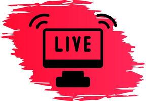 Live Streaming Creative Icon Design vector