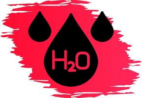 H2O creativo icono diseño vector