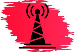 Radio Tower Creative Icon Design vector