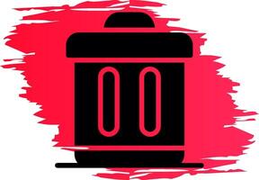 Trash Bin Creative Icon Design vector