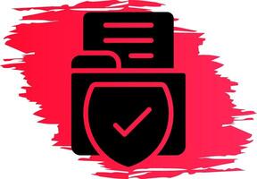 Secured Backup Creative Icon Design vector