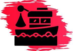 Fishing Boat Creative Icon Design vector