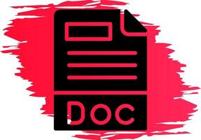 Doc File Format Creative Icon Design vector