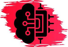 Brain Circuit Creative Icon Design vector