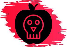 Poisoned Apple Creative Icon Design vector