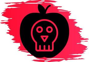 Poisoned Apple Creative Icon Design vector