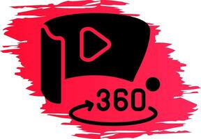 360 Degree Video Creative Icon Design vector