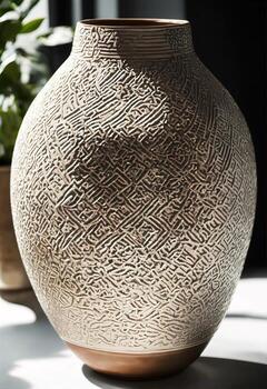 ai generado antiguo Clásico arcilla maceta con un hermosa modelo. ai generativo foto