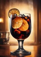 AI generated Cuba libre cocktail with rum, cola, lime and ice. ai generative photo