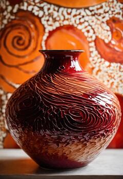 ai generado antiguo Clásico arcilla maceta con un hermosa modelo. ai generativo foto