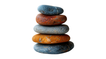 AI generated Stone stack on a transparent background png