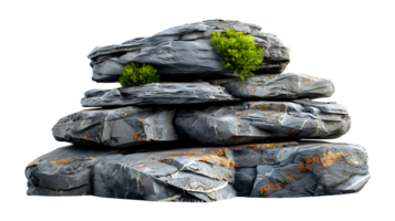 AI generated Stone stack on a transparent background png