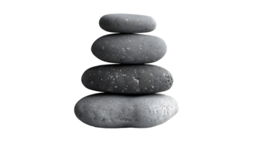 AI generated Stone stack on a transparent background png