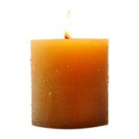 AI generated Burning candle on a transparent background png