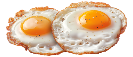 ai generado frito huevos en un transparente antecedentes. huevos png