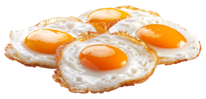 AI generated Fried eggs on a transparent background. Eggs png