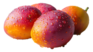 ai generado Fresco orgánico mango en un transparente antecedentes. mango png