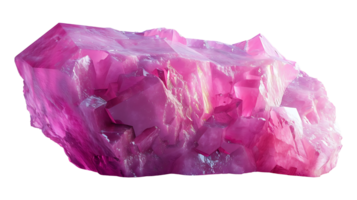 AI generated Pink color stone on a transparent background. Stone png