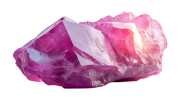 AI generated Pink color stone on a transparent background. Stone png