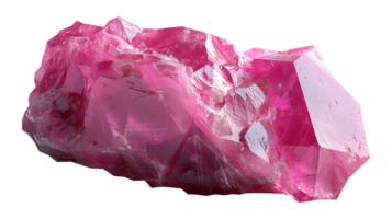 AI generated Pink color stone on a transparent background. Stone png