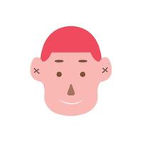 human character logo with various expressions, simple modern concept vector