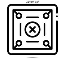 carrom icono, vector ilustrador