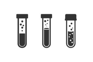 Test tube icon set. Vector illustration design.