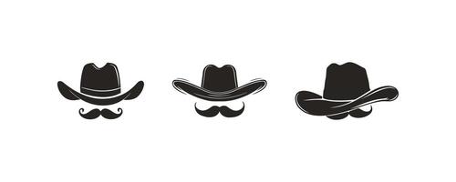 Hats and mustache icon set. Vector illustration design.