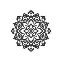 Black floral mandala icon. Vector illustration design.