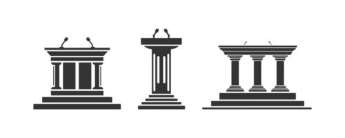 Podium icon set. Vector illustration design.