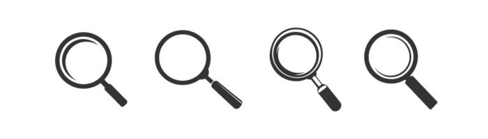 Magnifying glass icon set. Vector illustration design.