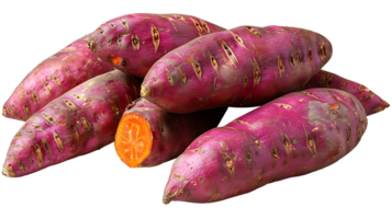 ai gegenereerd vers zoet aardappelen Aan een transparant achtergrond png