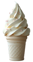 AI generated Delicious soft-serve ice cream on a transparent background png