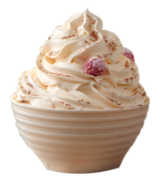 AI generated Delicious soft-serve ice cream on a transparent background png