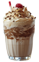 AI generated Fresh delicious milkshake on a transparent background png