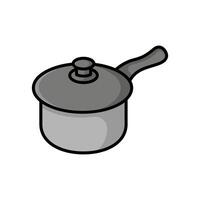 sauce pan icon vector design template simple and modern